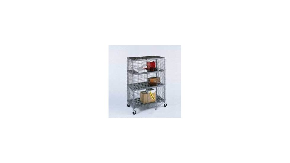 Gillis Plasteel Security Cart W/4 Shf SU3318SMO