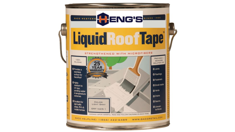 Hengs Gaco Liquidrooftape, 1 Gallon, HGF1625-1