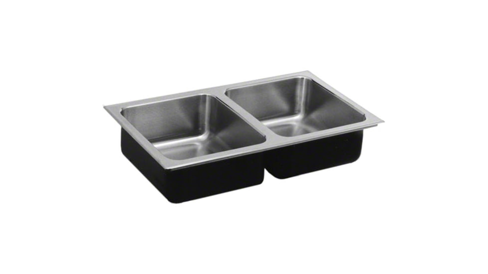 Just Manufacturing Sink Dbl Bwl Ss W/O Fct 19X43 D1943AGR