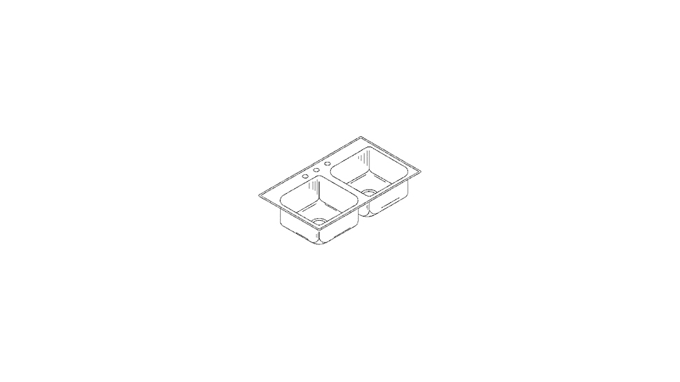 Just Manufacturing Ss Dbl Sink W/FAUCET Ledge DLX-2237A-GR