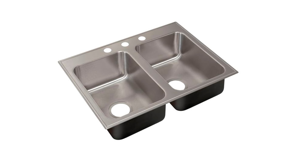 Just Manufacturing Ss Dbl Sink W/ Ledge 22X37 DLXD2237AGR