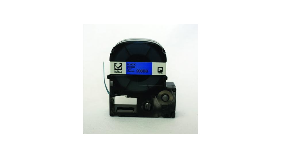 K-Sun Label 1/4 Black On Blue Tape 206BB