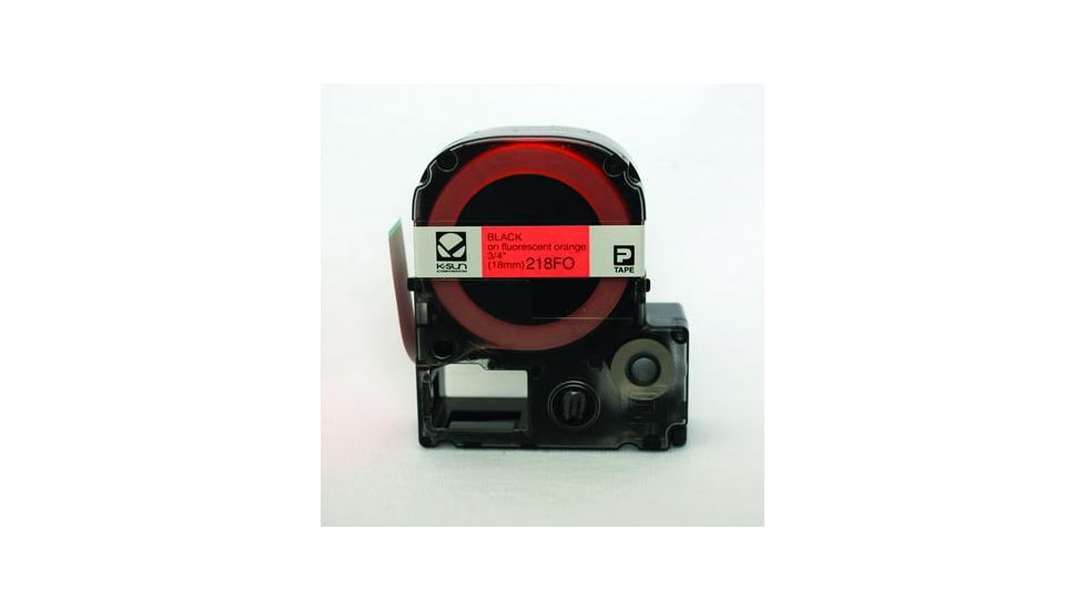 K-Sun Label 18MM Fluor Black On Oran 218FO