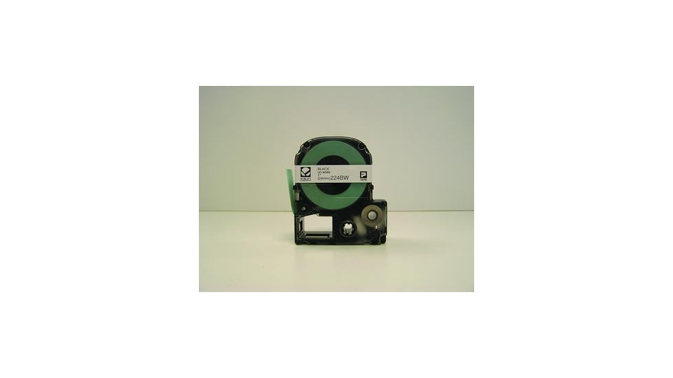 K-Sun Label 1IN Black On White Tape 224BW