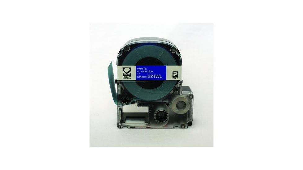 K-Sun Label 1WHITE On Blue Tape 224WL