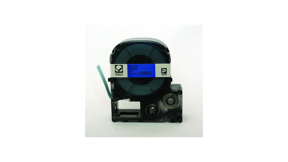 K-Sun Label 9MM Black On Blue Tape 209BB