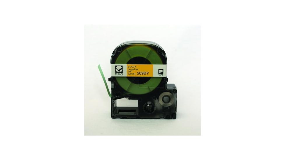 K-Sun Label 9MM Black On Yellow Tape 209BY