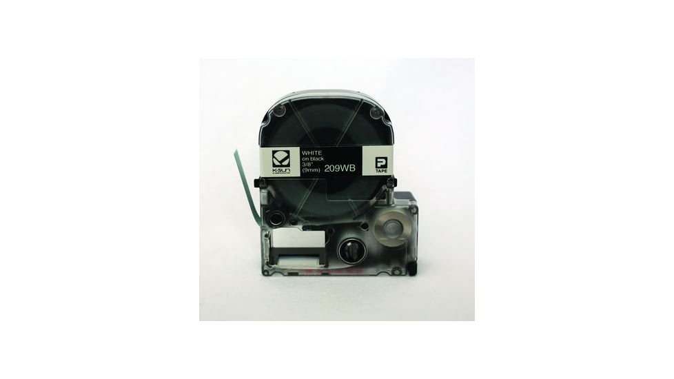 K-Sun Label White On Black 9MM Tape 209WB