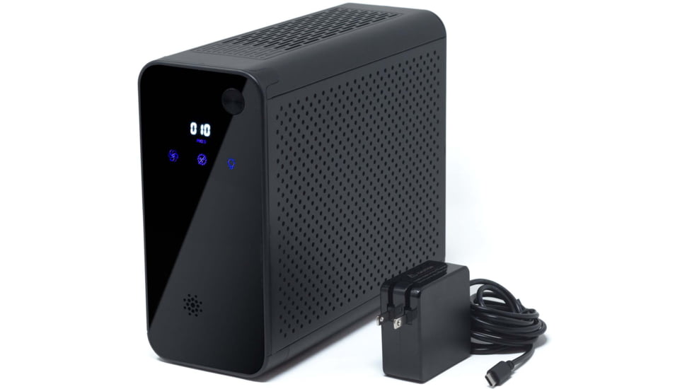 KeySmart CleanLight Air Large Room UV Air Purifier w/Air Quality Monitoring, Black, Extra Large, KS928-BLK