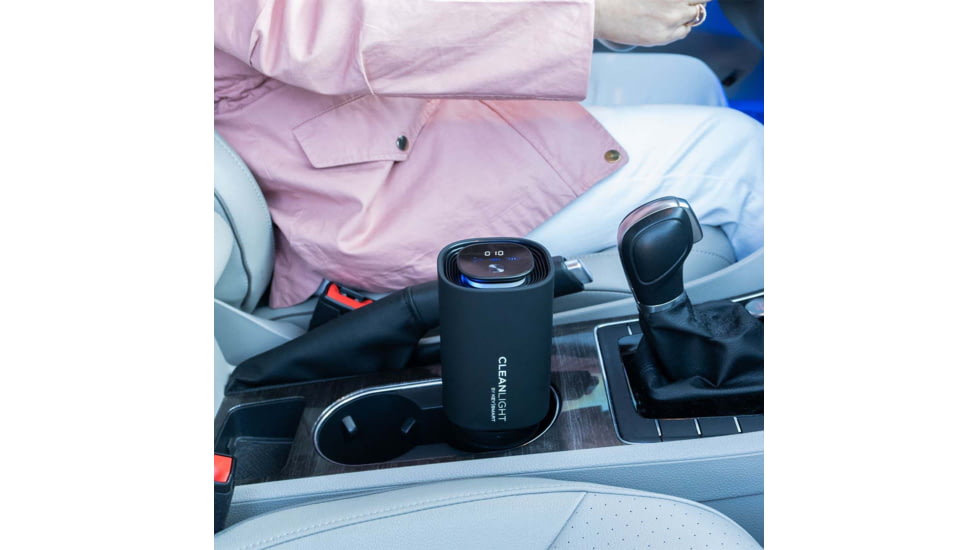 KeySmart CleanLight Air Pro Ionic UV Air Purifier w/Air Quality Monitoring, Black, KS927-BLK