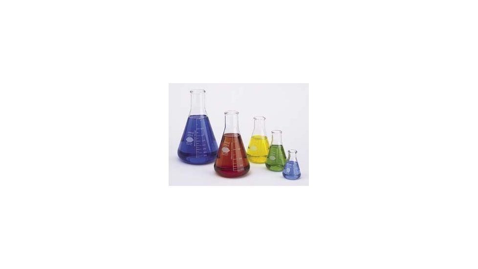Kimble/Kontes KIMAX Brand Erlenmeyer Flasks, Narrow Mouth, Reinforced Beaded Top, Capacity Scale 26520 1