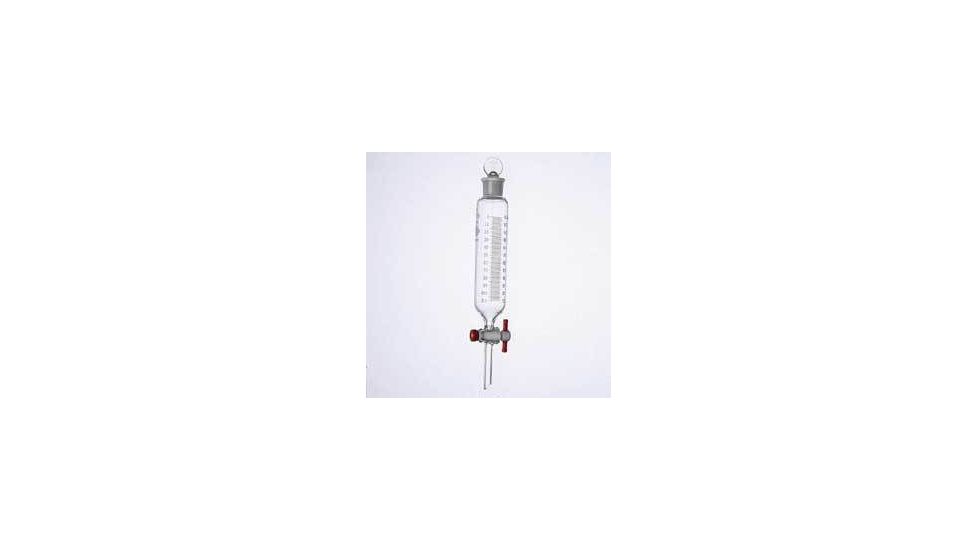 Kimble/Kontes KIMAX Separatory Funnels, Cylindrical, Graduated, Double Scale, PTFE Stopcock, [ST] Stopper, Kimble Chase 29040F 500