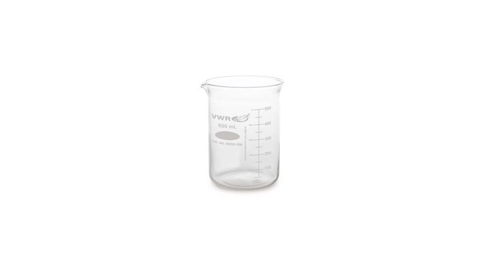 Kimble/Kontes Griffin Low-Form Beakers with Double-Capacity Scale, Borosilicate Glass VW14000 50