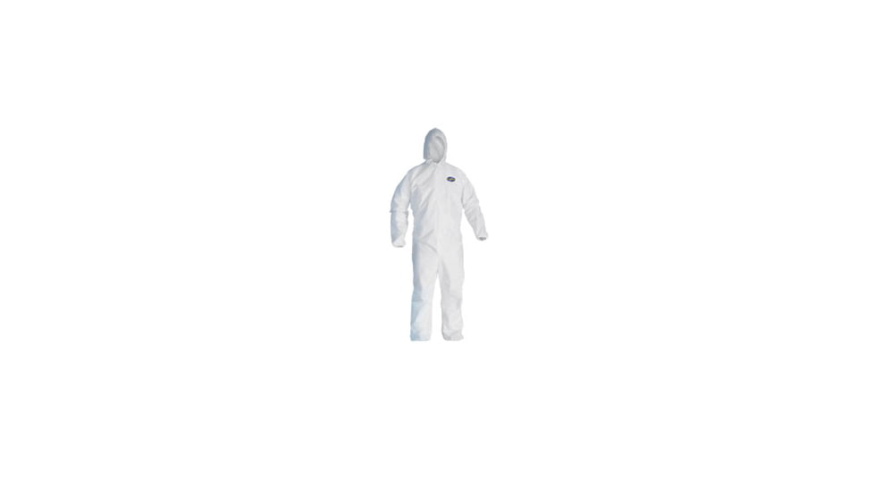 Kleenguard A30 Breathable Splash &amp; Particle Protection Coverall, White, Large 46113