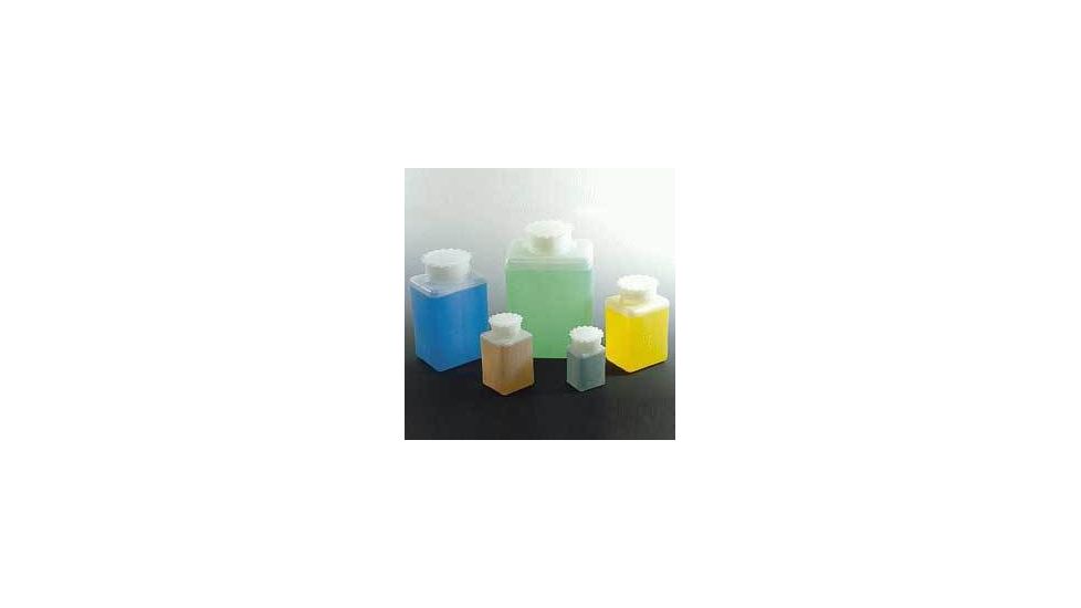 VWR Square Bottles, Case of 72, High-Density Polyethylene, Wide Mouth, K609-VWR