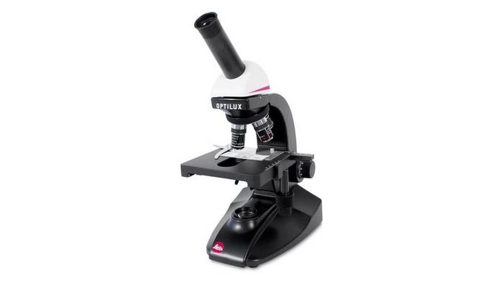 Leica Microsystems Leitz Optilux LED EZ Tube Monocular Microscope,Mechanical Stage,Abbe Condenser,Plan 4x,10x,40x,100x,Oil,Cover 13613386