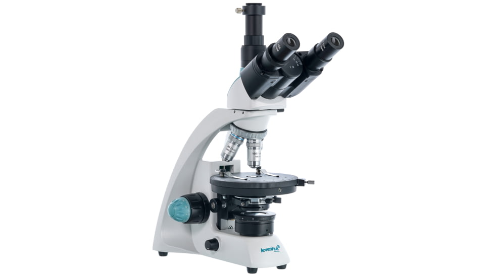 Levenhuk 40-1000x 500T POL Trinocular Microscope, White, Middle, 75427
