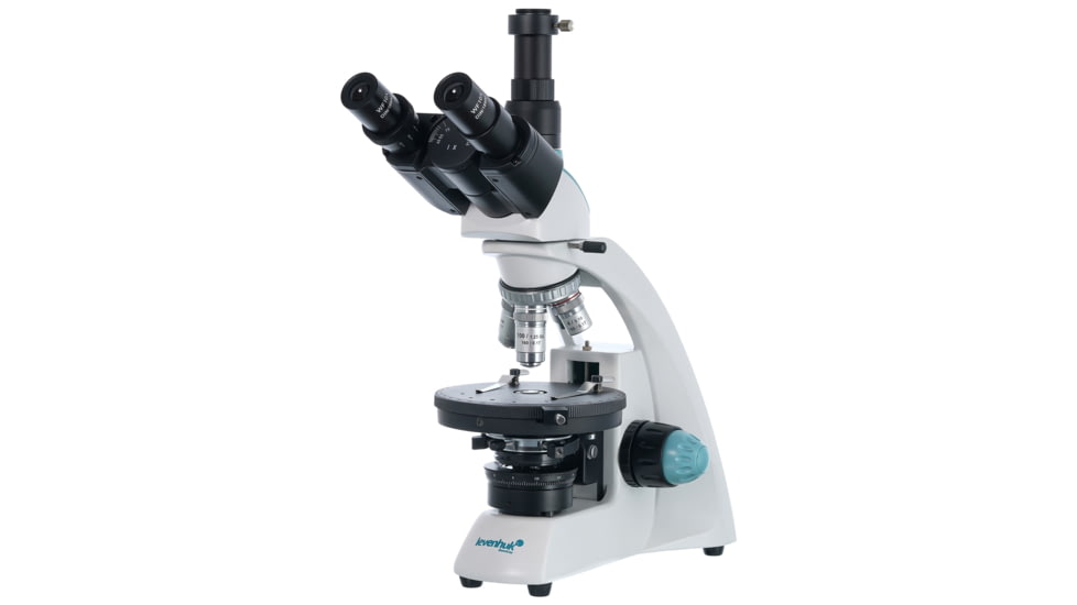 Levenhuk 40-1000x 500T POL Trinocular Microscope, White, Middle, 75427