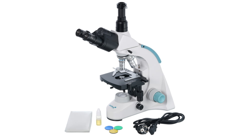 Levenhuk 40-1000x 900T Trinocular Microscope, White, Middle, 75430