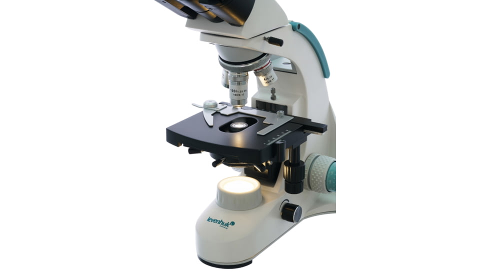 Levenhuk 40-1000x 950T DARK Trinocular Microscope, White, Middle, 75431