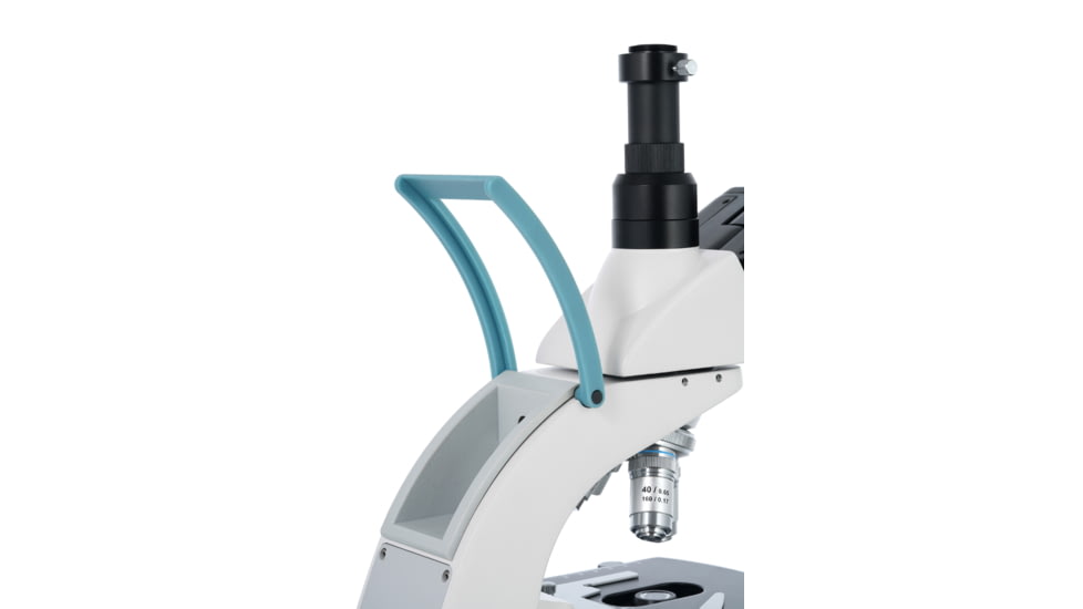 Levenhuk 40-1000x 950T DARK Trinocular Microscope, White, Middle, 75431