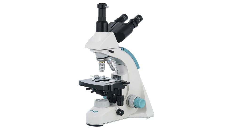 Levenhuk 40-1000x 950T DARK Trinocular Microscope, White, Middle, 75431