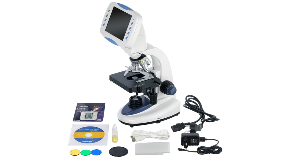 Levenhuk 40-2000x D90L LCD Digital Microscope, White, Middle, 75434