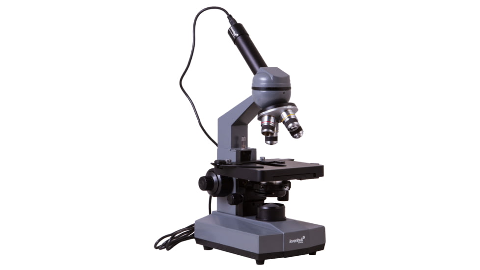 Levenhuk D320L BASE 3M Digital Monocular Microscope, Optical Glass, 40-1000x, 23.2mm, Grey/Black, Middle, 73812
