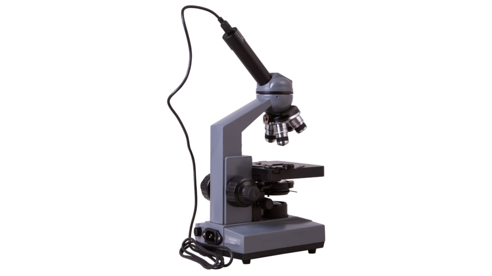 Levenhuk D320L BASE 3M Digital Monocular Microscope, Optical Glass, 40-1000x, 23.2mm, Grey/Black, Middle, 73812