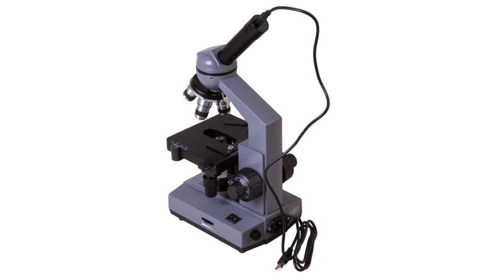 Levenhuk D320L BASE 3M Digital Monocular Microscope, Optical Glass, 40-1000x, 23.2mm, Grey/Black, Middle, 73812