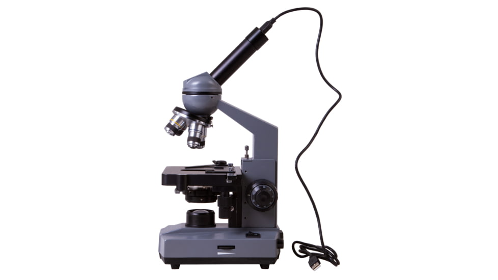 Levenhuk D320L BASE 3M Digital Monocular Microscope, Optical Glass, 40-1000x, 23.2mm, Grey/Black, Middle, 73812