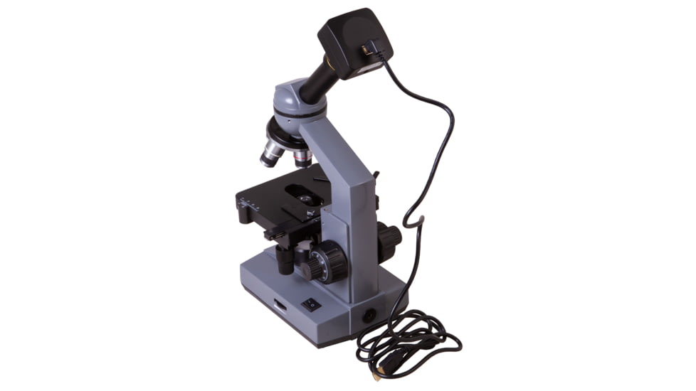 Levenhuk D320L PLUS 3.1M Digital Monocular Microscope, Optical Glass, 40-1600x, 23.2mm, Grey/Black, Middle, 73796