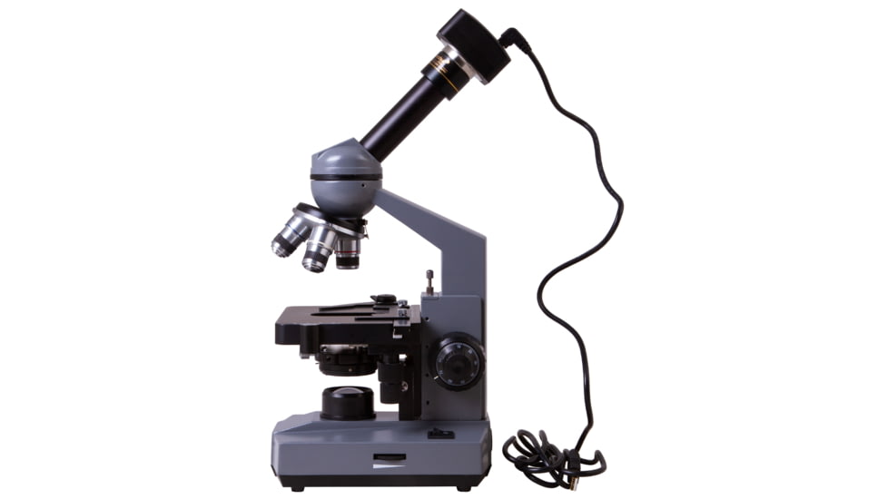 Levenhuk D320L PLUS 3.1M Digital Monocular Microscope, Optical Glass, 40-1600x, 23.2mm, Grey/Black, Middle, 73796