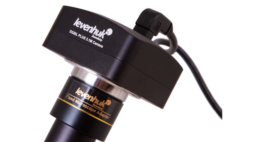 Levenhuk D320L PLUS 3.1M Digital Monocular Microscope, Optical Glass, 40-1600x, 23.2mm, Grey/Black, Middle, 73796