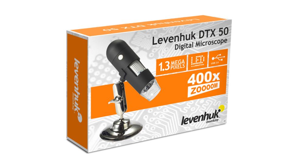 Levenhuk DTX 50 USB Digital Microscope,Black,20-400x,1.3MP Digital Camera 61021