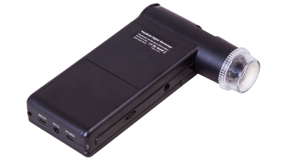 Levenhuk DTX 700 Mobi Digital Microscope, Optical Glass, 10-300x, 0-100mm, Black, Middle, 75076