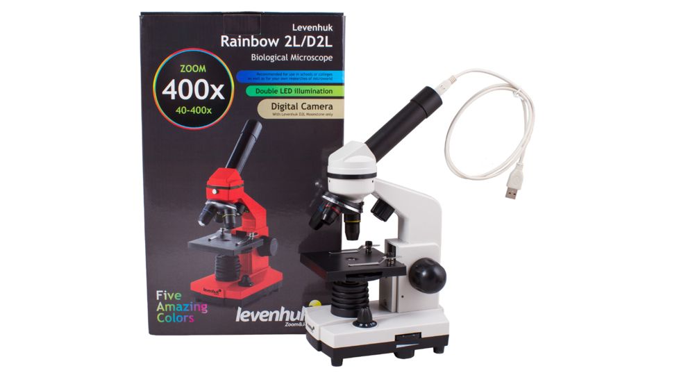 Levenhuk Rainbow D2L 0.3M Digital Microscope, Moonstone, White, Medium 69065