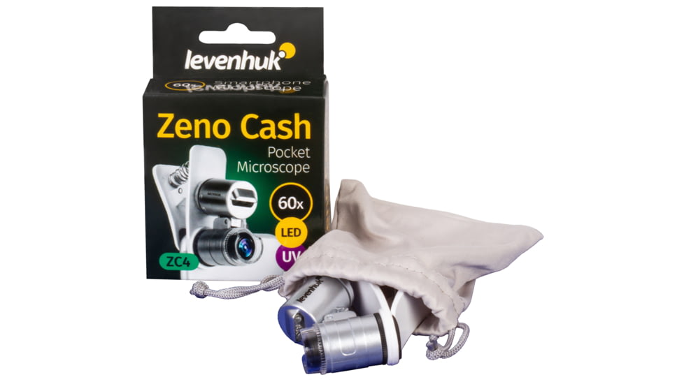 Levenhuk Zeno Cash ZC4 Pocket Microscope, White, Small, 74108