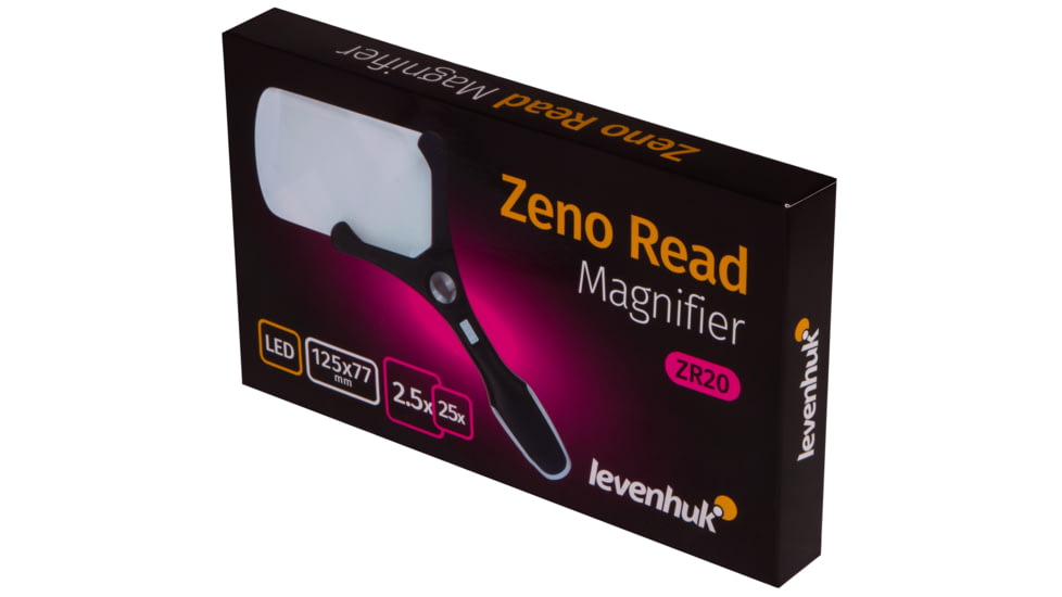 Levenhuk Zeno Read ZR20 Magnifier, Black, Small, 74102