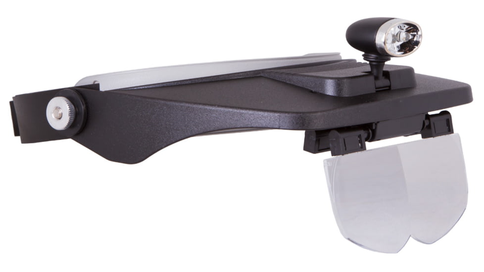 Levenhuk Zeno Vizor H3 Head Magnifier, 100x45mm, 1.2x/1.8x/2.5x/3.5x, Black, Small, 69670