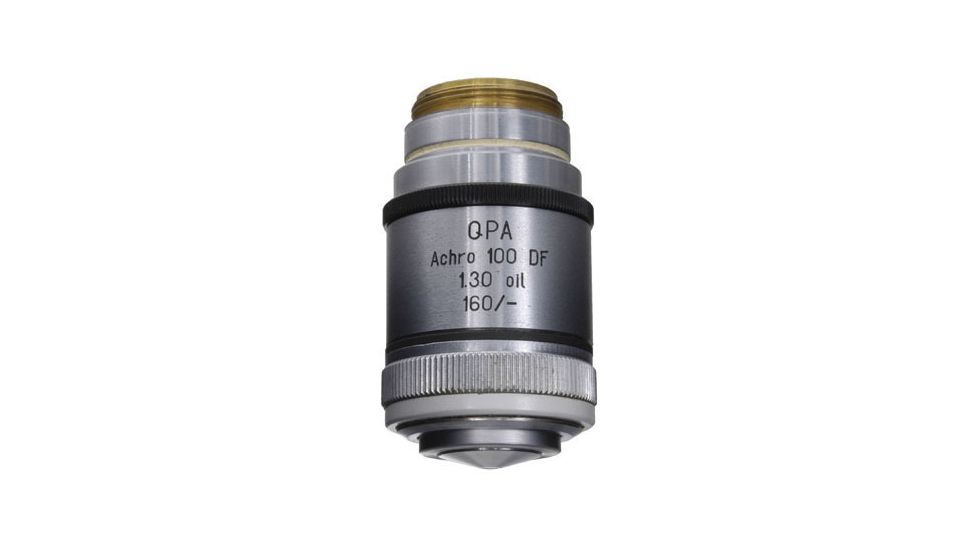 LOMO Objective, Q-Plan Achromat, 100x, 1.30 N.A., Oil Immersion, Iris, DIN