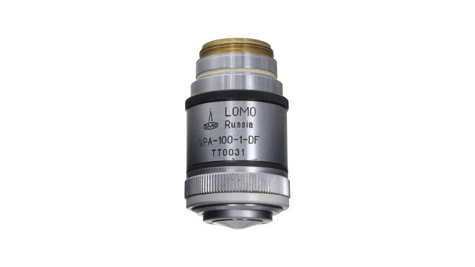 LOMO Objective, Q-Plan Achromat, 100x, 1.30 N.A., Oil Immersion, Iris, DIN