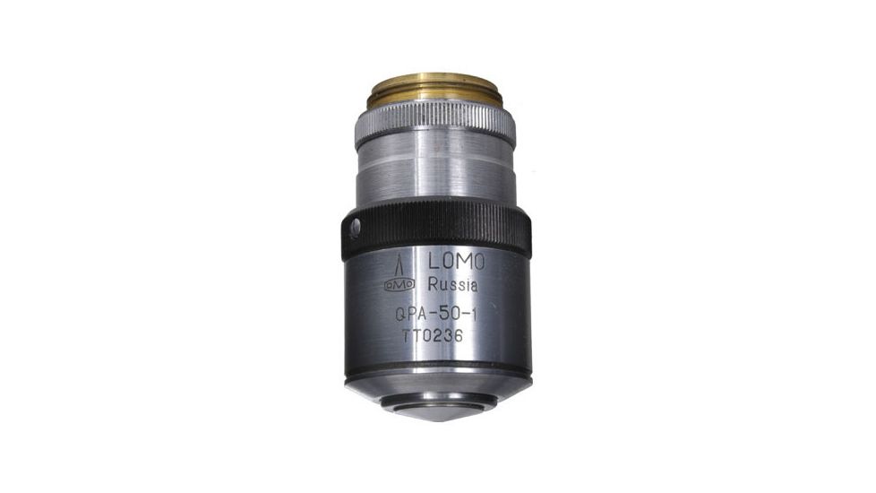 LOMO Objective, Q-Plan Achromat, 50x, 1.00-0.70 N.A., Oil Immersion, Iris, DIN