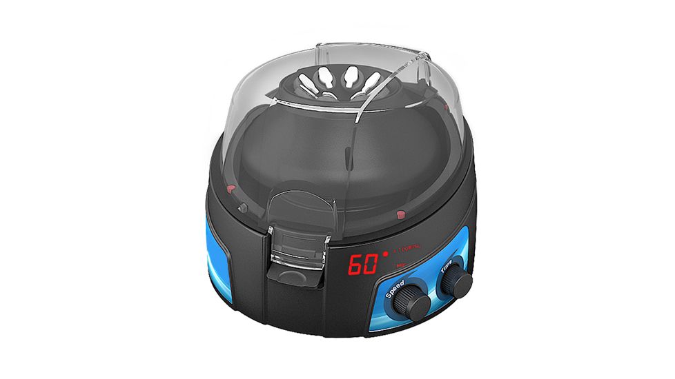 LW Scientific Digital ZipSpin Mini Centrifuge 6000 RPM with 8 x 1.5/2ml Rotor &amp; PCR Strip, BLACK ZPC-08AD-0203