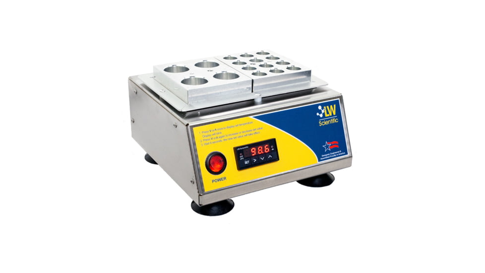 LW Scientific Dry Bath Incubator Digital, Two 20-place 2ml Heat Blocks, DBL-40PL-02DP
