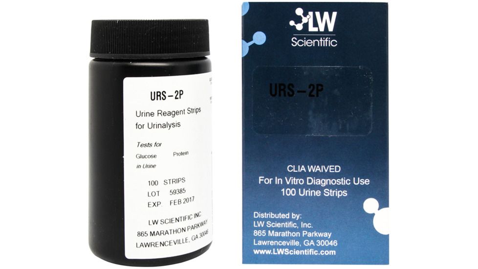 LW Scientific Test Strip Single Parameter for Glucose in Urine, 12 Vials of 100/Case URS-01PR-GL77
