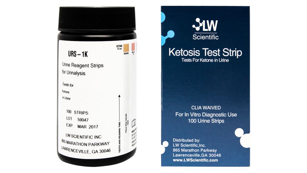LW Scientific Test Strip Single Parameter for Ketone in Urine, 12 Vials of 100/Case URS-01PR-KE77