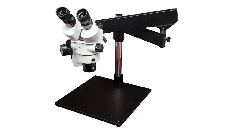 LW Scientific Z4 Trinocular Stereo Zoom Microcope on Articulating Arm with Table Base, CREAM Z4M-TZM7-BMAT