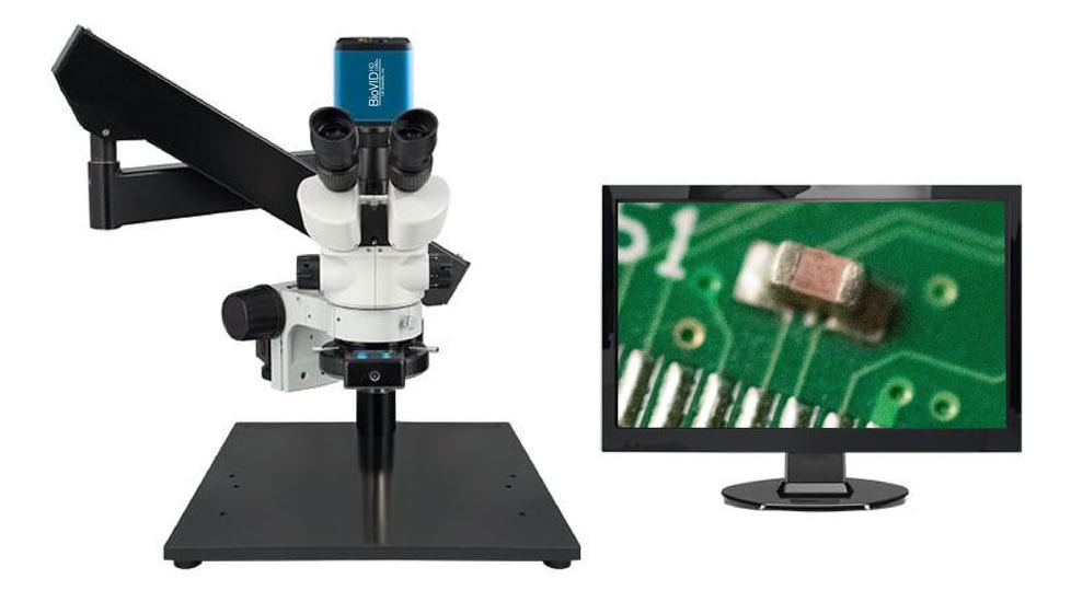 LW Scientific Z4 Zoom Video System Microscope, HD Cam, 0.5x, 60-LED Ring, Z4S-THSU-BMAT