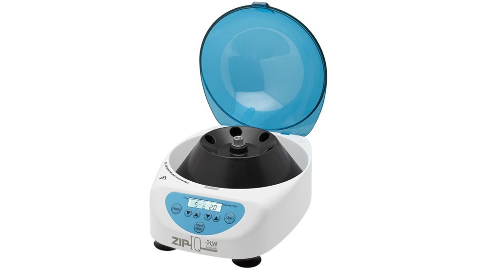 LW Scientific Zip-IQ TT - Digital, 6pl Angled Test Tube Rotor Centrifuge, White/Blue, ZIC-06AD-15T3